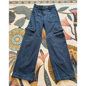 Wild Fable Navy Blue Wide Leg Cargo Pants Size XXS